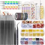 Maycreate Black Acrylic 3D Nail Art Stamping Kit Tools With Pen And Brush - Azxo2-15Nfy3K