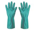 3P DELIVERING MEDICAL SOLUTION WORLDWIDE Reusable Chemical Acid Resistant Nitrile Hand Gloves - Gloves for Washing Utensils - Gardening Gloves - Rubber gloves - Gloves for cleaning - Dish Washing Gloves/ Green/ X-Large/ 1 Pair.