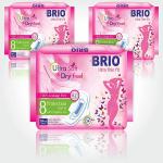 BRIO Healthcare Ultra Thin Fit Regular Sanitary Pads for Women (3)