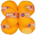 Simi Enterprise Yellow Acrylic Wool 4 Ply Wool Ball Hand Knitting Wool, Art Craft Soft Fingering Crochet Hook Yarn-Ebart-Hf (Pack Of 6)