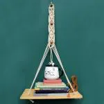 Vah White Real Pine Wood Storage Shelves Wall Shelf 1 Layer