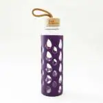The Better Home Purple Borosilicate Glass Water Bottle With Sleeve