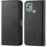 Tingtong Flip Cover for Infinix Smart 5 | Magnetic Closurer| PU Leather Magnetic Wallet Back Cover Case (Black)