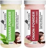 Park Daniel Pure And Natural Banana Powder And Onion Powder, 100 G Each (Combo Of 2) |Hair Care|Dandruff Control hair Powder|Healthy Strong Hair Mask