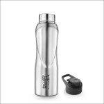 Classic Essentials Stainless Steel Curbb 2IN1 Water Bottle For Fridge, School, Home, Office, Travel 1000 ml Bottle (Pack of 1, Silver, Steel)