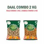 Pink Delight Chana Combo | Kala Chana 1 Kg | Kabuli Chana 1 Kg | 2 Kg Pack