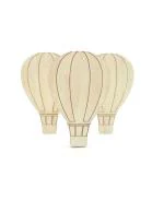 Decor Kafe Paintable Hot Air Balloon Wooden Laser Cut for Decorating DIY Projects (Pack of 25)