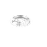 Vinishq Stainless Steel Dumpling Plate Serving Food Dish With Removable Water Strainer & Seasoning Dish Dual Tray