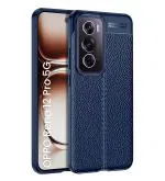 Golden Sand Cover Leather Texture Series Shockproof Armor TPU Back Cover Case for OPPO Reno 12 Pro 5G Mobile Phone, Blue