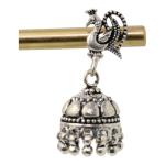 CHAITANYA EMPORIUM delightful dancing peacock silver jhumke