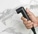 SPAZIO Black Magnetic Health Faucet Jet Spray/Bidet Sprayer for Bathroom & Toilet with 1 Meter Shower Tube & Magnet Holder - Pack of 1