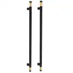 Atom Heavy Duty 39.2 inch Stainless Steel Pull Handle for Wooden and PVC Doors for Home Main Door/Bathroom/Wardrobe - Pack of 2 (Finish Black Gold)