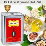 Rocket Filtered Groundnut Oil| Peanut Oil|Shengdana Oil | 15 LTR