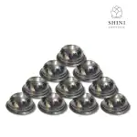 SHINI LIFESTYLE Katori, Vegetable Bowl, Dal Chawal Bowl, Katora, Designer katori, Stainless Steel Soup Bowl (Silver, Pack of 10)
