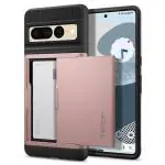 Spigen Slim Armor CS Back Cover Case Compatible with Google Pixel 7 Pro (TPU + Poly Carbonate | Rose Gold)