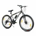 Leader Gladiator 26t Mountain Bike Multispeed (21 Speed) Gear Cycle Front Suspension and Disc Brake (26T, Grey)