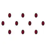 Comet Busters Maroon Oval Shaped Bindi For Women
