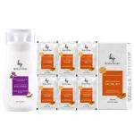 Herbs & Pure Skin Lightening Facial kit for illumination & Glowing Skin |6 Steps Skin Care/Salon Style Glow Set,|& Skin Brightening Body Lotion Spf 20 for Intance Moisturisation ,| Free Magic Sheet Mask, Unisex All Skin Type , 260 Gm - Pack Of 2