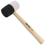 Yato YT-4604 Rubber Mallet 780G|Wooden handle|White and Black Head|Industrial tool|Automotive|Power Tools|Home Tools|hand tools|Repair Tool|Rubber mallet hammer|Hammer for Drill|Hammer for car