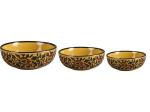 Caffeine Brown Stoneware Serving Bowl (Pack Of 3)