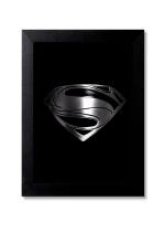 Blue Nexus Superman Logo art Wall Poster with Wall Frame Room Art Painting Collection A4 size 10x13