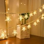 Gesto Star String Lights 10 Feet,16 LED Star Fairy Lights Waterproof for Home (Warm White)