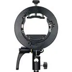 VTS S2 Speedlite S-Type Bracket Bowens Mount, for Godox V1 AD200Pro AD400Pro AD200 V860II TT685 TT600 TT350, Precise Tilt Control, Large Adjustment Handle, Integrated Umbrella Mount, More Compact