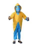 Kaku Fancy Dresses Alien Fancy Dresses Costume Blue For Boys and Girls 3-4 Years,Fur Fabric material