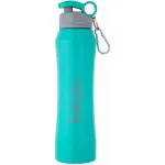 Dubblin Trendy Premium Stainless Steel Double Wall Vacuum Insulated BPA Free Water Bottle, Sports Thermos Flask Keeps Hot 12 Hours, Cold 24 Hours (Green 625 ML)