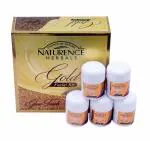 NATURENCE HERBALS 24 Carat Gold Facial kit For Anti-Ageing Instant Glow & Vitamin E for Brighter Skin Suitable for Women & Men (Net qty 220gm)