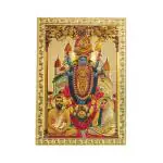 Hawai Dakhineshwar Kali Mata Adhesive Small Pocket Size Gold Plated Photo for Worship Use 3.5x2.5 inch SFDI358_PKT