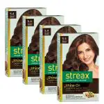 Streax Cinnamon Red Hair Color For Men And Women, 60 Ml (Pack Of 4)