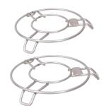 Linasha Stainless Steel Hot Pot Stand Cooker Steamer Cookware Tool For Dinning Table Or Kitchen. Pack Of 2