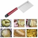 AGREEV TRADERS STAINLESS STEEL VEGETABLE SALAD CHOPPING KNIFE CRINKLE CUTTERS
