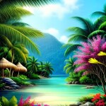 Love Creation A4 Size poster print for creative wall art- paradise-dreams-5810( Sticker)