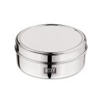 BOXY Stainless Steel Lid Regular Spice Box (Set Of 1) (Silver) (REG-MD-ML-10)