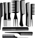 D-Top Salon Hair Cut Styling Hairdressing Barbers Combs Brush Comb Set, Black ()