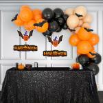 SPECIALYOU.IN 80pcs Halloween decoration for girls and boys with Halloween theme balloons, Halloween pumpkin wall hanging banner for Halloween party decoration.