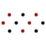 Comet Busters Black, Red Round Bindi For Women