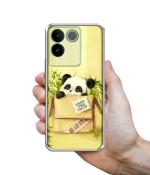 Casotec Panda In Box Design Printed Silicon Soft TPU Back Case Cover for iQoo Z7 Pro 5G / Vivo S17E 5G