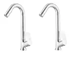 Prestige Ocean Swan Neck-Pack of 2 Pillar Tap Faucet (Wall Mount Installation Type)