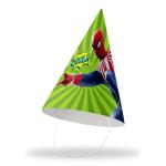 Festiko Superhero Theme Cone Hats (Pack of 10 - Hat 31), Superhero Party Cone Hats, Superhero Theme Birthday Hats, Superhero Theme Party Wearables