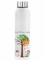 NIRLON I Am The Best UV Printing & 3D Embossed Water Bottle, Stainless Steel Bottle Wide Mouth, Leak Proof | Single Walled Suitable for Both Indoor & Outdoor 1000ML Capacity Set of 1