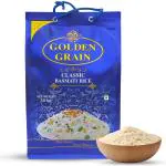 GOLDEN GRAIN Classic Basmati Rice 30Kg Pack Offer | Long Grain With Rich Pleasant Aroma Everyday Basmati Rice | Whole Grain, Non-GMO 1121 Biryani, Pulao Rice | Chawal For Daily Cooking