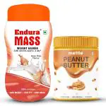 Endura Mass Weight Gainer Kesar Pista Flavour with Mettle All Natural Peanut Butter Crunchy