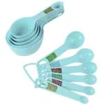 Inditradition 12 Pieces Measuring Cup & Spoon Set | Food-Grade, BPA Free, Multipurpose Kitchen Tool (Plastic, Assorted Colour)