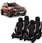 AUTO-SAFE Black, Beige PU Leather Car Seat Cover for Renault Duster Pack of 3