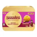 Swaadesi By UNIBIC Badam Besan Laddoo Tin Pack, 100% Pure Ghee, 280 gram