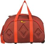 FEDRA Red Polyester Strolley Duffle Bag - 45 L