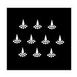 Comet Busters Beautiful Handcrafted White Bindis (BIN2030) Pack of 1